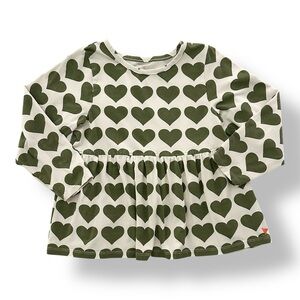 Pink Chicken | Heart Print Swing Top (7 yrs) 💚